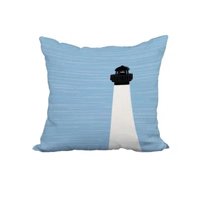 E By Design Nautical Print Square Cotton Pillow Cover & Insert