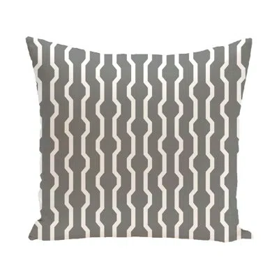 E By Design Nuts And Bolts Square Pillow Cover & Insert In Gray