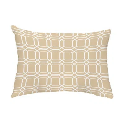 E By Design O The Fun Outdoor Rectangular Pillow Cover & Insert In Taupe