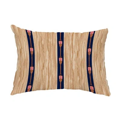 E By Design Oar Outdoor Rectangular Pillow Cover & Insert In Navy