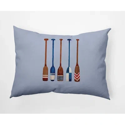 E By Design Oar Rectangular Pillow Cover & Insert In Blue