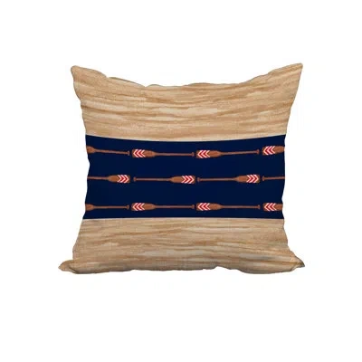 E By Design Oar Square Pillow Cover & Insert In Navy