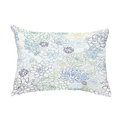 E By Design Opal Indoor/outdoor Rectangular Pillow In Blue