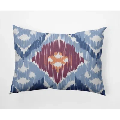 E By Design Original Outdoor Rectangular Pillow Cover And Insert In Blue