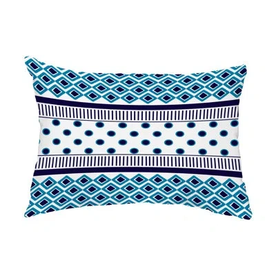 E By Design Outdoor Lumbar Pillow In Navy