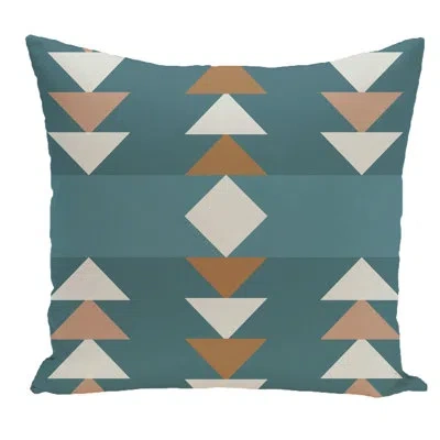 E By Design Outdoor Pillow Cover & Insert In Aqua