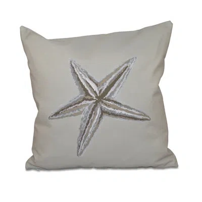 E By Design Outdoor Pillow Cover & Insert In Taupe