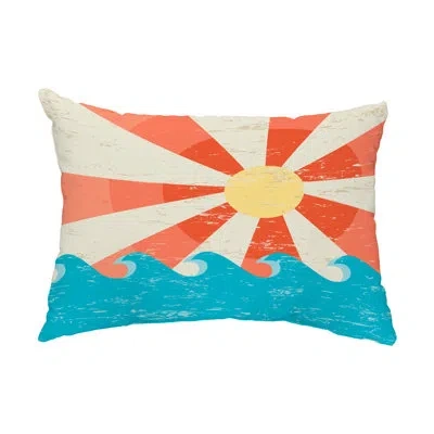 E By Design Outdoor Rectangular Pillow Cover & Insert In Beige,blue,orange