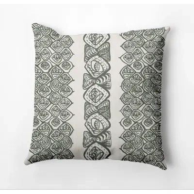 E By Design Outdoor Rectangular Pillow Cover & Insert In Dark Green