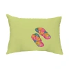 E By Design Outdoor Rectangular Pillow Cover & Insert In Green