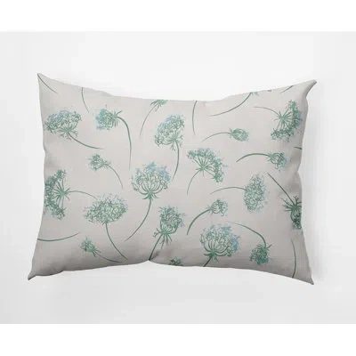 E By Design Outdoor Rectangular Pillow Cover & Insert In Green
