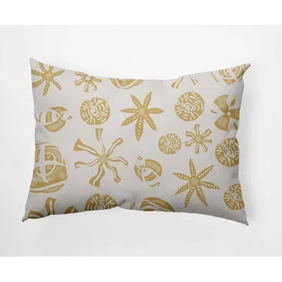 E By Design Outdoor Rectangular Pillow Cover & Insert In Mustard