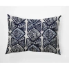 E By Design Outdoor Rectangular Pillow Cover & Insert In Navy Blue