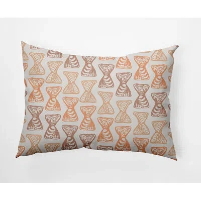 E By Design Outdoor Rectangular Pillow Cover & Insert In Orange