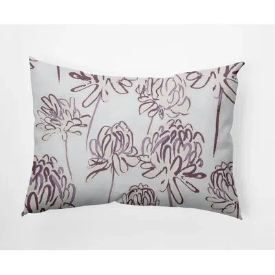 E By Design Outdoor Rectangular Pillow Cover & Insert In Purple