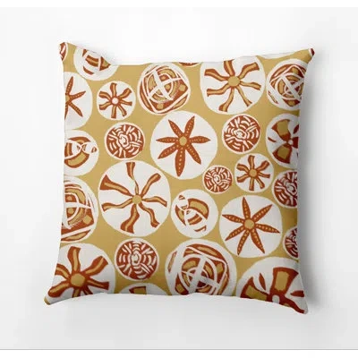 E By Design Outdoor Rectangular Pillow Cover & Insert In Yellow