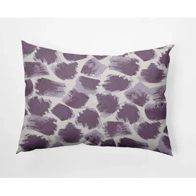 E By Design Outdoor Square Cotton Pillow Cover & Insert In Purple
