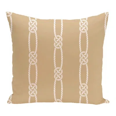 E By Design Outdoor Square Pillow Cover & Insert In Beige,taupe
