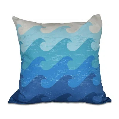 E By Design Outdoor Square Pillow Cover & Insert In Blue