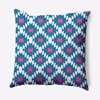 E By Design Outdoor Square Pillow Cover And Insert In Blue