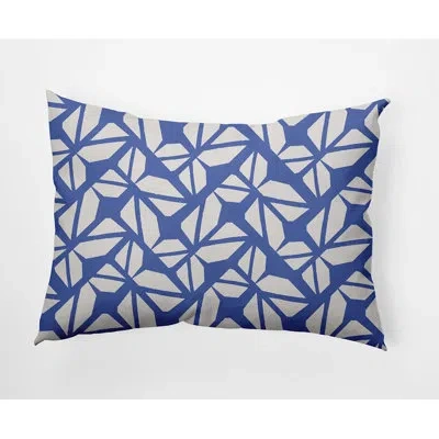 E By Design Outdoor Square Pillow Cover & Insert In Blue