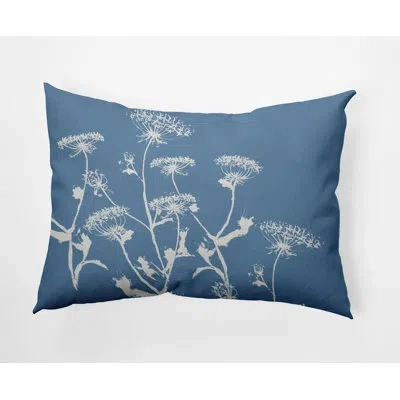 E By Design Outdoor Square Pillow Cover & Insert In Blue