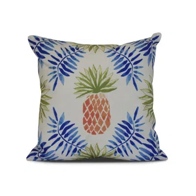 E By Design Outdoor Square Pillow Cover & Insert In Blue