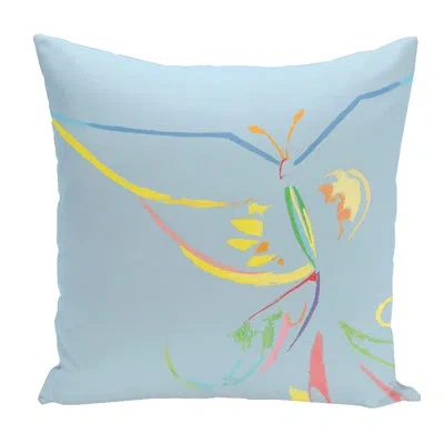E By Design Outdoor Square Pillow Cover & Insert In Blue