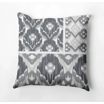 E By Design Outdoor Square Pillow Cover & Insert In Gray