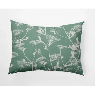 E By Design Outdoor Square Pillow Cover & Insert In Green