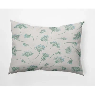 E By Design Outdoor Square Pillow Cover & Insert In Green