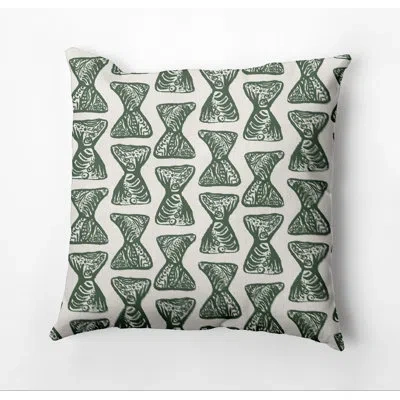 E By Design Outdoor Square Pillow Cover & Insert In Green