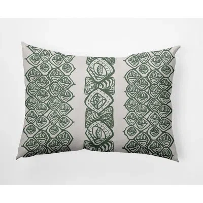 E By Design Outdoor Square Pillow Cover & Insert In Green
