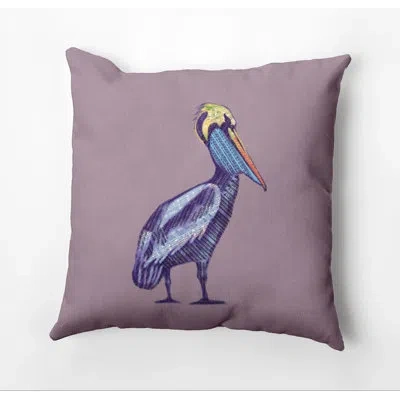 E By Design Outdoor Square Pillow Cover & Insert In Lavender