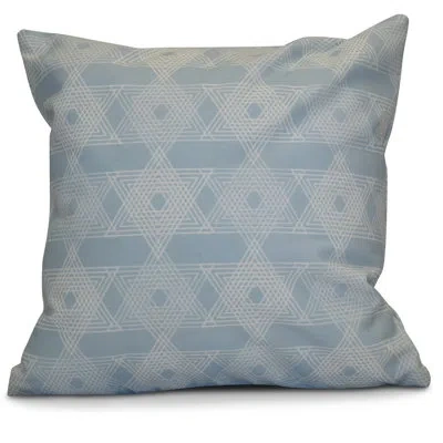 E By Design Outdoor Square Pillow Cover & Insert In Light Blue