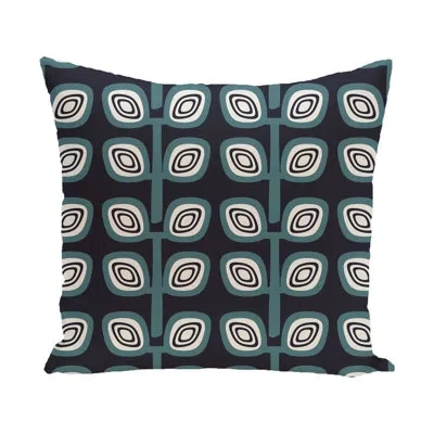 E By Design Outdoor Square Pillow Cover & Insert In Navy