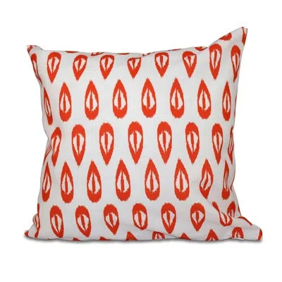 E By Design Outdoor Square Pillow Cover And Insert In Orange