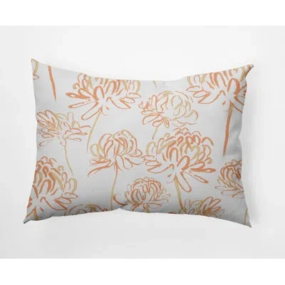 E By Design Outdoor Square Pillow Cover & Insert In Orange