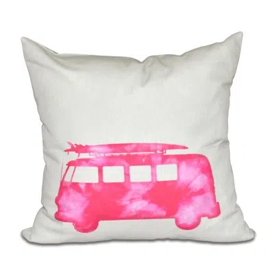 E By Design Outdoor Square Pillow Cover & Insert In Pink