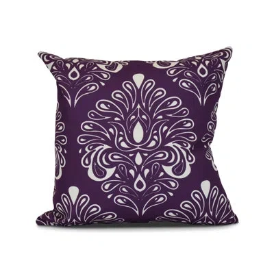 E By Design Outdoor Square Pillow Cover And Insert In Purple