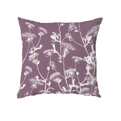 E By Design Outdoor Square Pillow Cover & Insert In Purple