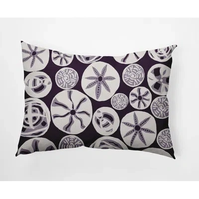 E By Design Outdoor Square Pillow Cover & Insert In Purple