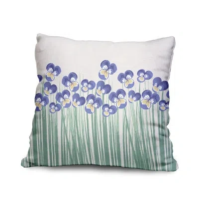 E By Design Outdoor Square Pillow Cover & Insert In Purple