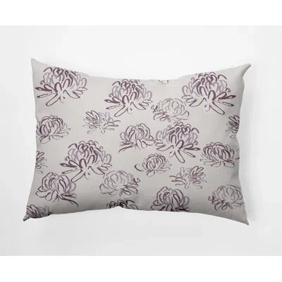 E By Design Outdoor Square Pillow Cover & Insert In Purple