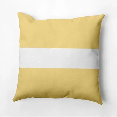 E By Design Outdoor Square Pillow Cover & Insert In Soft Lemon