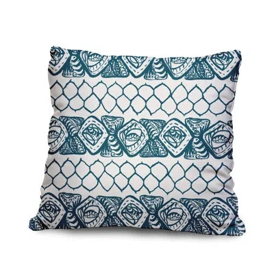 E By Design Outdoor Square Pillow Cover & Insert In Teal