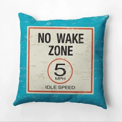 E By Design Outdoor Square Pillow Cover And Insert In Turquoise