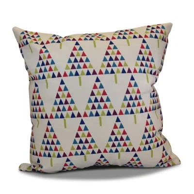 E By Design Outdoor Square Pillow Cover & Insert In White