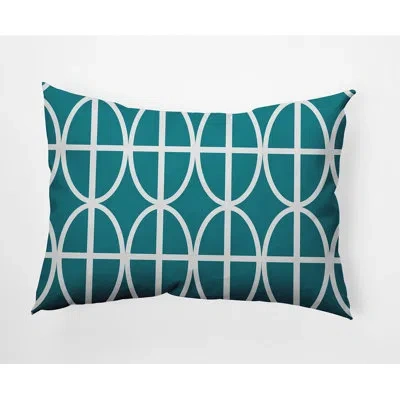 E By Design Ovals Rectangular Pillow Cover & Insert In Blue