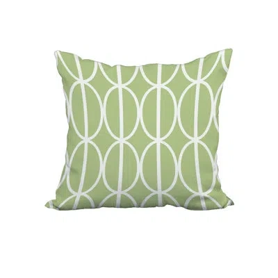 E By Design Ovals  Square Pillow Cover & Insert In Green